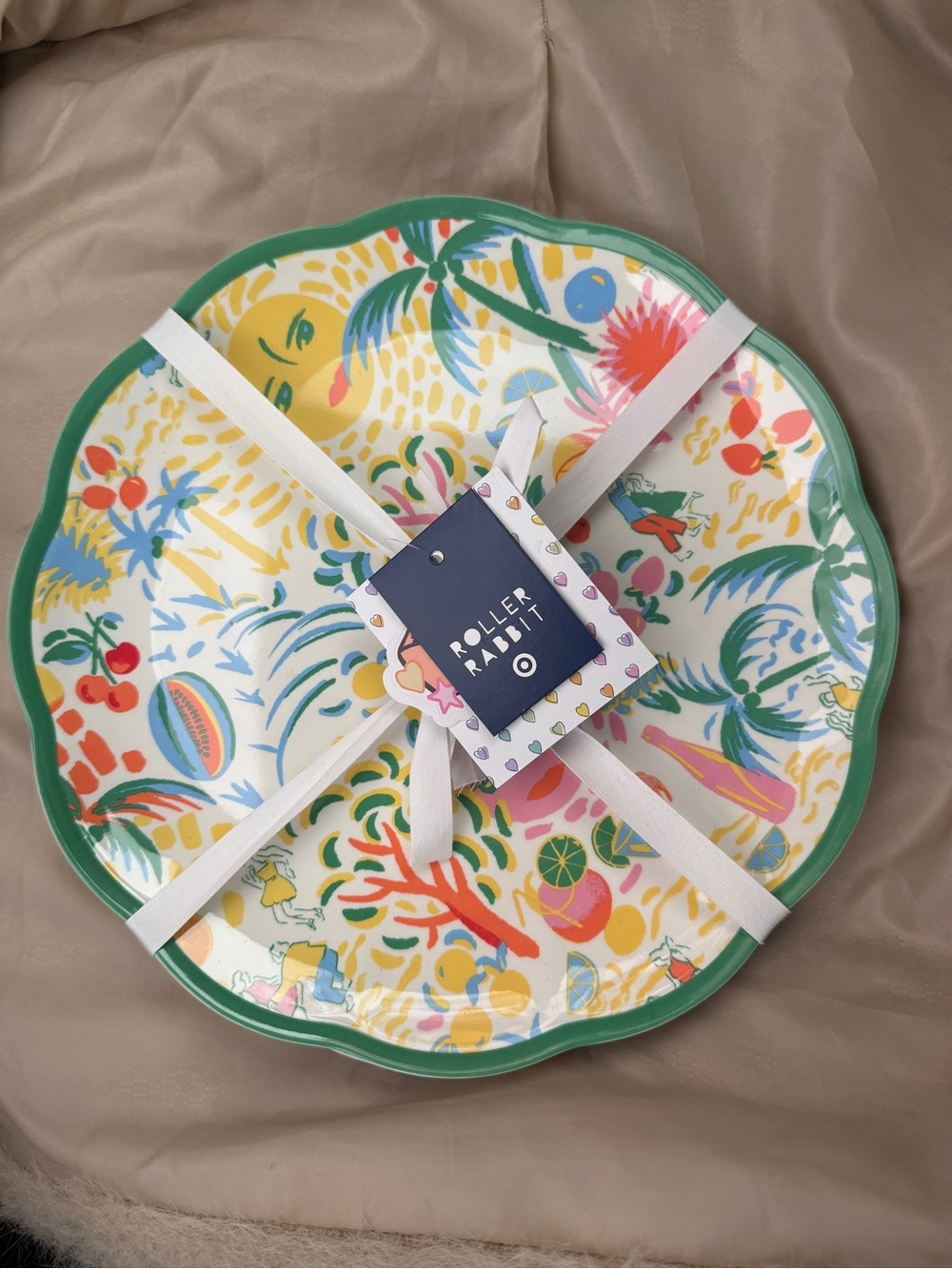 Roller Rabbit x Target Melamine Dinner Plates NWT Set of 4 Limited Edition